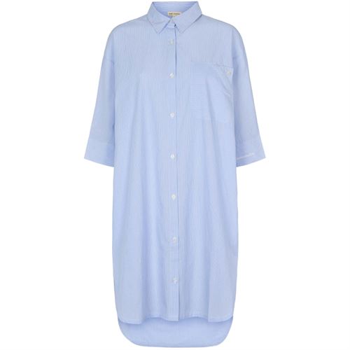 ESMÉ STUDIOS SKJORTE/KJOLE, ESNUNU SHIRT DRESS, KENTUCKY BLUE